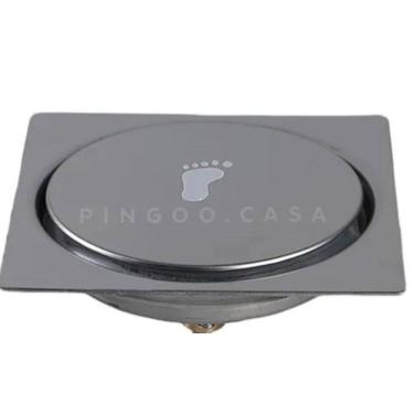 Imagem de Ralo Inteligente Click Banheiro 15X15 Cm Inox Veda Cheiro