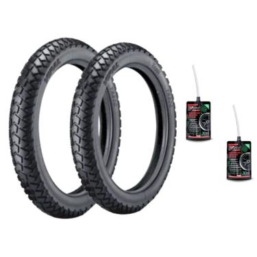 Imagem de Par Pneu 90/90-21 + 130/80-18 TR300 Vipal  + REPARO TAPA FURO Xtz 250 Tenere