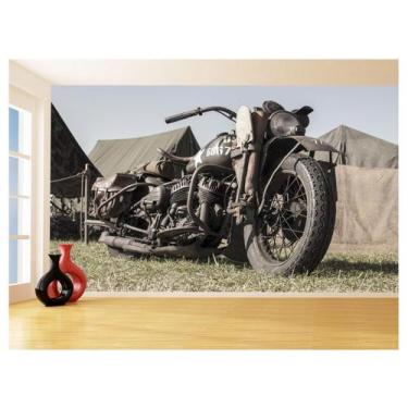 Imagem de Papel De Parede 3D Moto Custom Chopper Viagem 3,5M Bkm94 - Você Decora