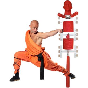 Imagem de Manequim De Artes Marciais, Manequim De Treinamento De Wing Chun, Portátil Com Almofadas De Silicone, Equipamento De Treinamento De Kung Fu Montado Na Parede, Pilha De Homem De Mola Ajustáv
