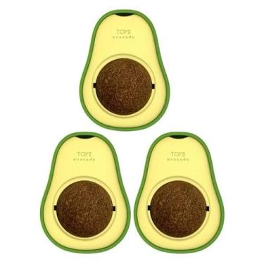 Imagem de 3 Abacate Brinquedo Interativo Gatos Comcatnip Ervas Natural - Elo Imp