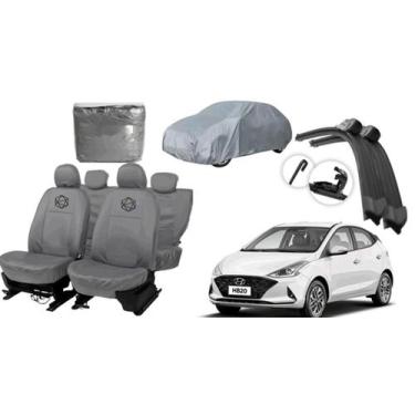 Imagem de Kit capa couro cinza HB + limpador de brinde - iron tech