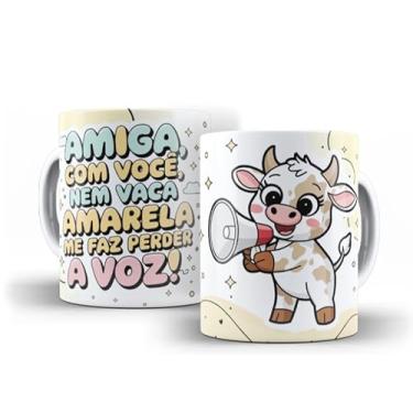 Imagem de Caneca branca amiga malhada (20088)