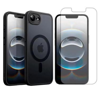 Imagem de Capa Case Magsafe Fosca Compativel Com iPhone 16e  Pelicula Hidrogel -