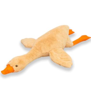 Imagem de Travesseiro Corpo Anatomico Animais Pelúcia Dormir Confortável (Pato Caramelo)