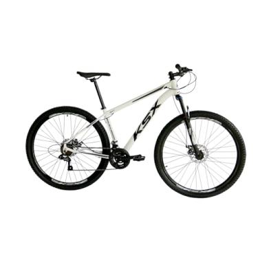 Imagem de Bicicleta Bike Aro 29 MTB Alumínio KSX SD7 21V Câmbio Especial S. Cabeamento Interno UCL Unissex (BRANCA (ADS PRETO), 19)
