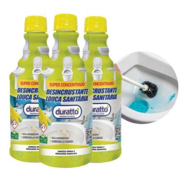 Imagem de Kit 3und Limpador Desincrustante P/Louça Sanitária 500ml Duratto