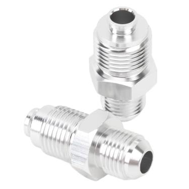 Imagem de lyrlody 2 PCs 6an Adaptador de Direção de Direção Hidráulica de Hidráulica de Adaptador 6an para Caixas de Com Acessórios para o Anel 16 Mm e 18 Mm X 1,5 de Construção de Ligas de Metal