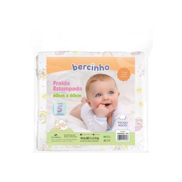Imagem de Fralda de Pano Estampada 5 Unidades