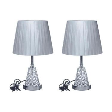 Imagem de 2 X Abajur De Mesa Moderno Luminária Mesa De Cabeceira Luxo - PGB, Pra