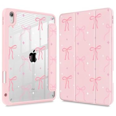 Imagem de Tuiklol Capa para iPad de 11 polegadas (chip A16) 2025 geração 11ª / iPad 11 polegadas 2022 10ª geração, porta-lápis embutido com capa à prova de choque, capa traseira transparente transparente