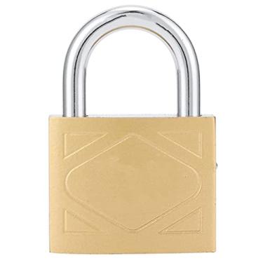 Imagem de KIMISS Cadeado Externo Doméstico Com 3 Teclas - 40 Mm de Cadeado de Ferro de Latão de 40 Mm para Bloqueio de Portas e Armários Seguros (50mm)