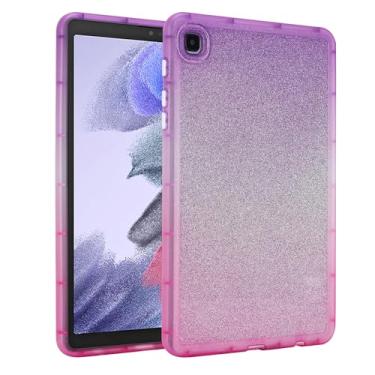 Imagem de UUcovers Capa para Samsung Galaxy Tab A7 Lite 8,7 polegadas versão 2021 (SM-T220/T225/T227) fina, leve, brilhante, brilhante, transparente, flexível [proteção de canto], capa traseira de TPU à prova