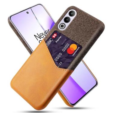 Imagem de Capa para Oneplus ACE 3V,Tela e tampa de couro PU,Antideslizante,360°cobertura completa à prova de choque com 1 slot de cartão atrás,Prevenção de queda-Brown