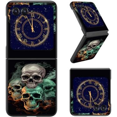 Imagem de RAUEDWDJS Capa para Motorola Razr 2025/2024, capa flip fina rígida PC capa de corpo inteiro resistente à prova de choque para Moto Razr 60/Razr 50, caveira verde