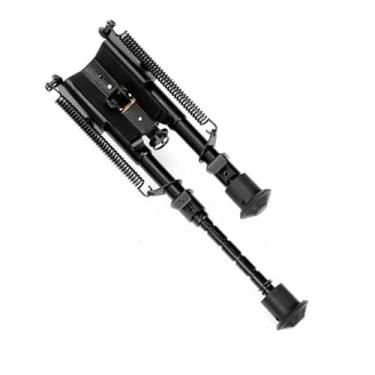 Imagem de AVB JBD-1 Bipé Tático, Alumínio Preto, Altura Ajustável 14-21cm, Base Giratória, 100g