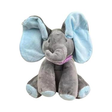 Imagem de Brinquedo De Pelúcia De Elefante Musical Interativo Para Esconderijo P