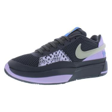 Imagem de Nike Ja 1 Tênis de basquete infantil grande (DX2294-002, cinza ferro/flor lilás/azul claro/brilhante), Cinza ferro/flor lilás/azul claro fotográfico/brilho, 21