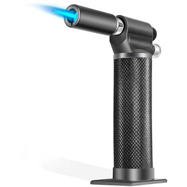 Imagem de Luxgaze Tocha de butano, tocha de cozinha, recarregável, pistola de sopro de creme brulee para soldagem, mini tocha de solda (gás butano não incluído)