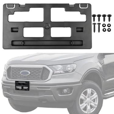 Imagem de OKPARZ Suporte de moldura de placa de carro de para-choque dianteiro compatível com Ford Ranger 2019 2020 2021 2022 2023 KB3Z-17A385-A FO1068176