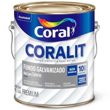 Imagem de Fundo Galvanizado Coralit 3,6 Litros Branco - 5202670 - CORAL