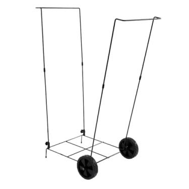 Imagem de WeiLaiKeQi Suporte de saco de lixo portátil de ferro multiuso para saco de folhas para capina externa e despensa, com Rodas