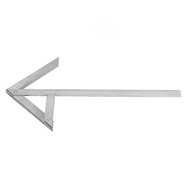 Imagem de Transferidor de ângulo do achado do centro de aço carbono, régua de madeira de 300x180mm com medição de ângulo de 45 ° 90 °, ferramenta de centralização de precisão para