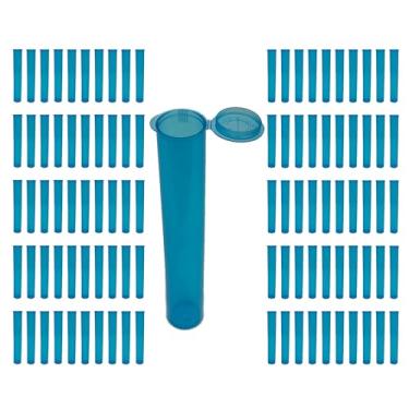 Imagem de Rolos - Tubos Pop Top de 116 mm - Pacote com 100 - Cores Diferentes - Recipientes Herméticos à Prova de Cheiro - Frascos de Plástico de Grau Médico para Comprimidos Ervas Flores, Suplementos e Mais