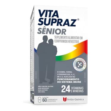 Imagem de Polivitamínico Vita Supraz Senior Imunidade E Energia Vitamina Sênior Vita Supraz Ossos Fortes Visão 50+ Vita Supra Senior 60 Caps