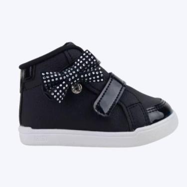 Imagem de Tênis Botinha Preto Infantil Bebê Menina Klin 358003000, Preto, 21