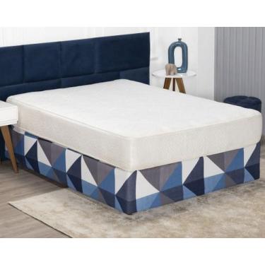 Imagem de Saia Box Fit King Capa para Cama Box com Elástico Malha 1 pç Estampada