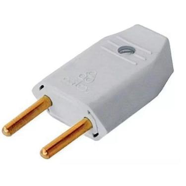 Imagem de Plug Macho Maciço 10A Branco 1041 - Perlex