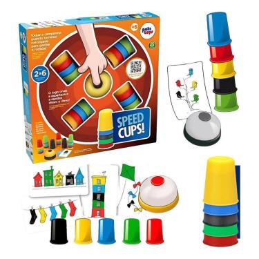 Imagem de Jogo Speed Cups Copinhos Coloridos Brinquedo Educativo Pakit