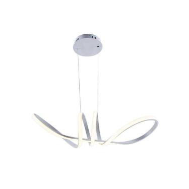 Imagem de Lustre Pendente Moderno Led Curvas 42W Sala Quarto Cozinha