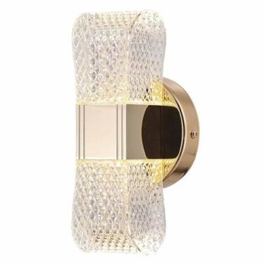 Imagem de Arandela LED Bosona 8W 3000K Ou 4000K Ou 6500K 640Lm Dourada Bivolt AD