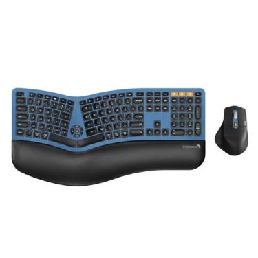 Imagem de Teclado e mouse Combo ProtoArc EKM01 Plus Ergonômico Azul