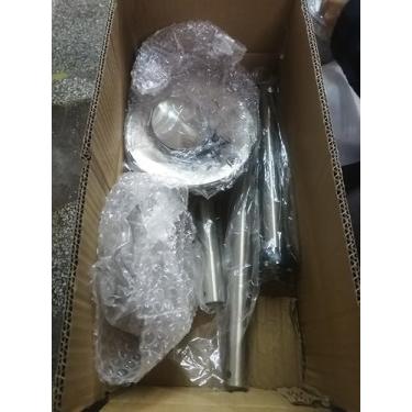 Imagem de BOOSANT Pacote de metal de níquel escovado para ventilador de teto série 7406, incluindo bola de haste de níquel, dossel, capa de dossel, tampa de garfo, placa de fixação da lâmina, tampa de