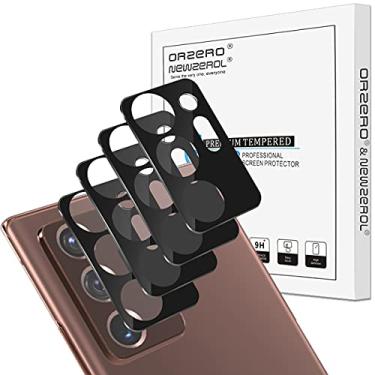 Imagem de (Pacote com 4) Orzero compatível com Samsung Galaxy Note 20 Ultra Camera Protetor de lente (adiciona círculo flash de câmera), 9 Dureza HD Antiarranhões Cobertura Completa Sem Bolhas (Reposição Vitalícia)