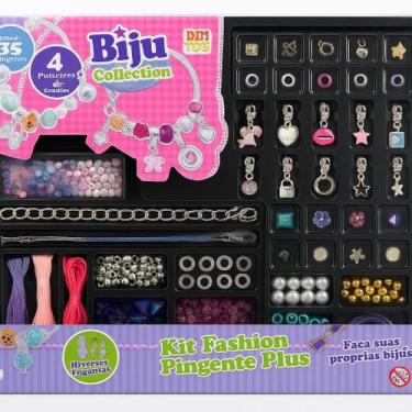 Imagem de Kit Pingentes Biju Fashion Plus Pulseira Menina Moda - DM Toys