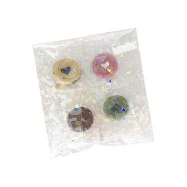 Imagem de PABCK 100 peças de sacos autoadesivos de plástico transparente para biscoitos de celofane 2,95 x 5,2 + 3 cm brindes de festa resseláveis para presentes de chocolate, amostras de joias, embalagem