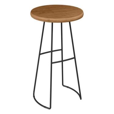 Imagem de Mesa Bistrô Redonda Alta Astra Base Metálica - Pallazio