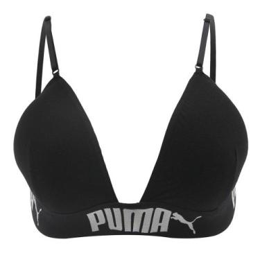Imagem de Top Puma Soutien Triangulo Com Bojo, Preto, P