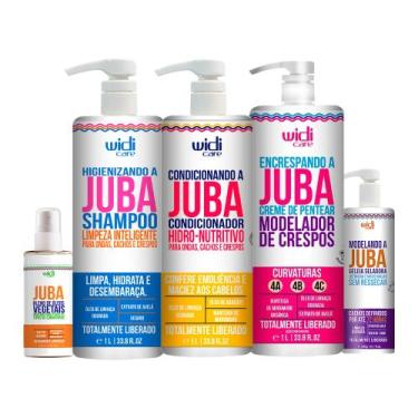 Imagem de Kit Juba Shampoo, Condicionador, Encrespando, Geleia e Blend - Widi Ca