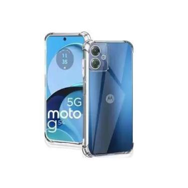 Imagem de Capa Capinha Para Motorola Moto G54 Case Transparente Com Bordas Anti 