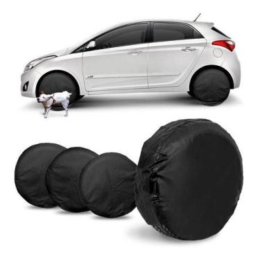 Imagem de Kit 4 Capas Protetor de Roda Impermeável Xixi Cachorro Escolha Tamanho