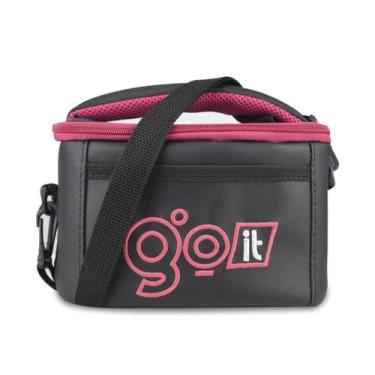 Imagem de Bolsa Térmica Fitness Marmita Lancheira Preta Fit Rosa Feminina Pink -