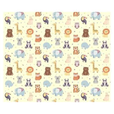 Imagem de Papel de Parede Adesivo Infantil Animais Quarto Bebe - 731pcm - Allodi