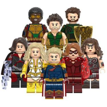 Imagem de Kit 8 bonecos the boys stormfront homelander maeve deep blocos de mont