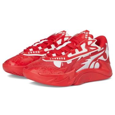 Imagem de PUMA Tênis de basquete infantil unissex Scoot Zeros (criança grande), Para todos os tempos, vermelho/branco, 18