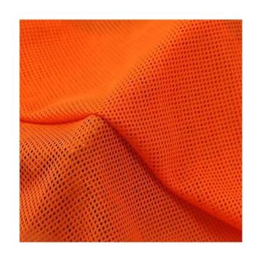 Imagem de Breathable Mesh Cloth 100cm X 155cm (1 Piece) - Soft Knitted Fabric for Curtains, Bags, Lining, Sportswear - 23 Color Options(Orange)